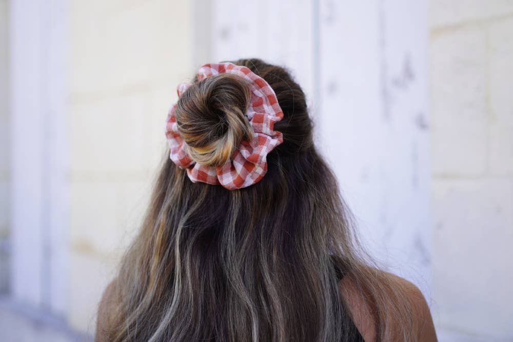 Chouchou Suzanne Vichy Ruggine e Bianco - Bohomane