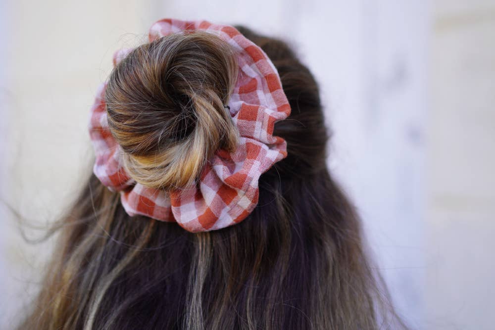 Chouchou Suzanne Vichy Ruggine e Bianco - Bohomane