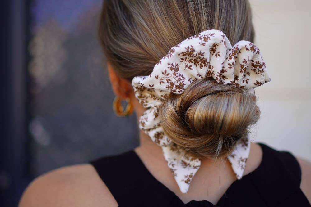 Fiocco Garance Fiorito Crema e Marrone - Bohomane