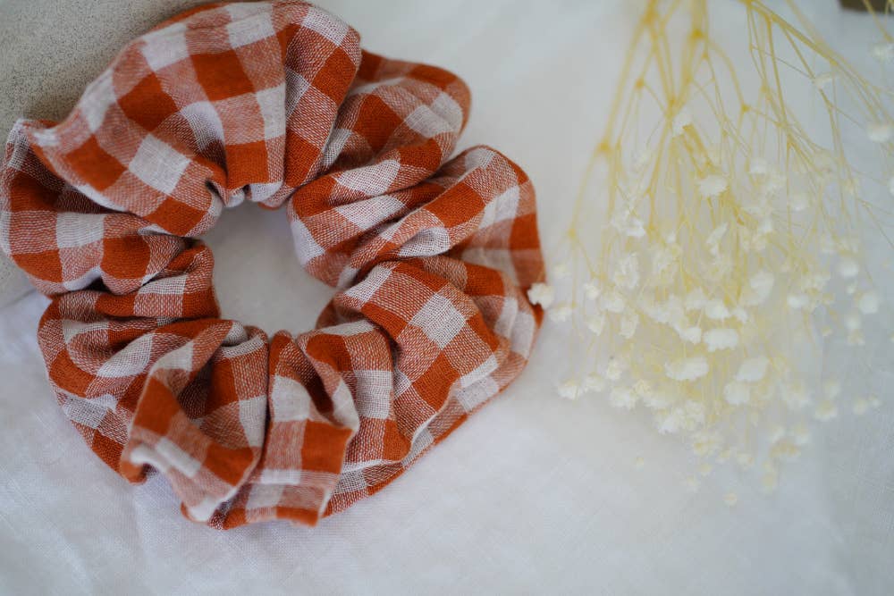 Chouchou Suzanne Vichy Ruggine e Bianco - Bohomane